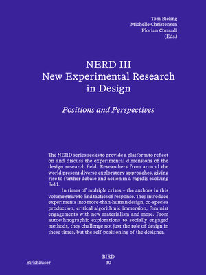 cover image of NERD III: New Experimental Research in Design